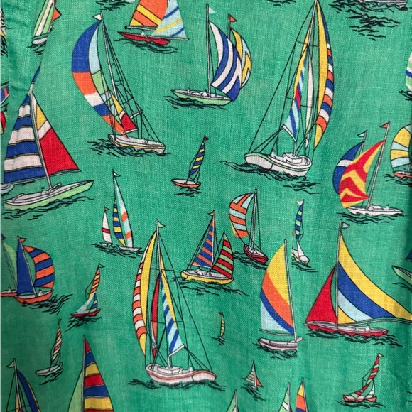 Polo Ralph Lauren Green Sailboat Print Shirt - Picture 3 of 4
